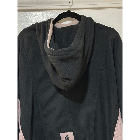 Free People Movement Snow Day Hoodie Black Beige Size XS NWOT Active Warm Comfy - Picture 10 of 15